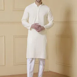 Satwaa Men Embroidered Mirror Work Kurta-48