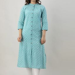 VARICOS Women Thread Work Kurta-image-86