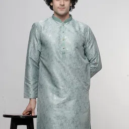 MAAHI FABS Abstract Printed Mandarin Collar Straight Kurta-1
