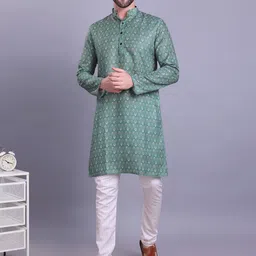 SHIWAM ETHNIX Floral Printed Mandarin Collar Kurta-image-99