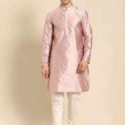Amodh by Kisah Men Mauve Thread Work Kurta-picture-45