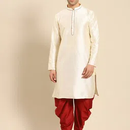 Amodh by Kisah Men White Solid Kurta-picture-48