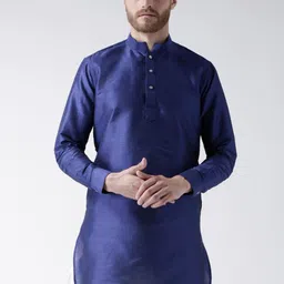 DEYANN Men Blue Solid Kurta-picture-40