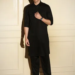 MAD EXPRESS Shirt Collar Pathani Kurta-image-69