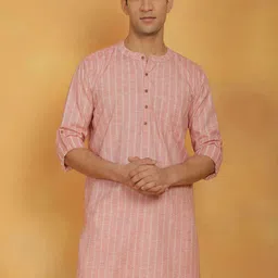 VASTRAMAY Woven Design Cotton Kurta-image-58