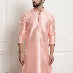 Armaan Ethnic Embroidered Mandarin Collar Kurta-image-3