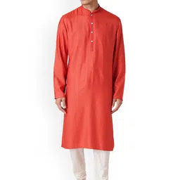 ZOIS Men Flared Sleeves Thread Work Kurta-image-35