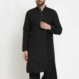 TREEMODA Band Collar Pleated A-Line Kurta-picture-9