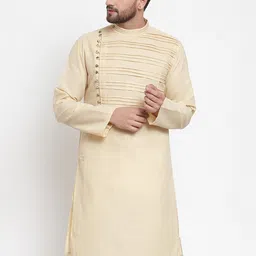 TREEMODA Band Collar Yoke Design A-Line Kurta-image-102