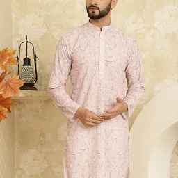SOJANYA Floral Printed Thread Work Pure Cotton Regular Kurta-picture-15