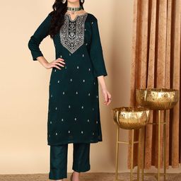 KALINI Ethnic Motifs Yoke Design Work Kurta-image-94
