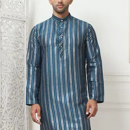 Anouk Men Printed Flared Sleeves Thread Work Kurta-picture-27