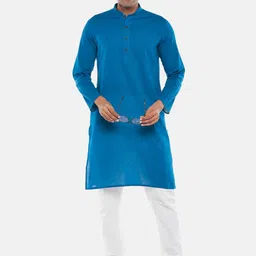 indus route by Pantaloons Men Blue solid Kurta-56
