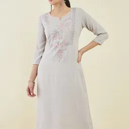 Soch Floral Embroidered Thread Work Kurta-picture-18