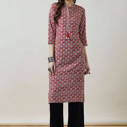 Soch Women Rayon Ethnic Motif Print Kurta With Mirror-image-97
