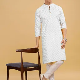 Anouk Men Ethnic Motifs Thread Work Kurta-23