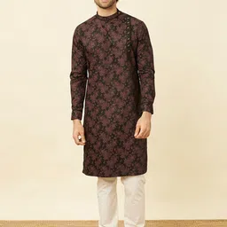 Manyavar Ethnic Motifs Printed Pure Cotton Straight Kurta-image-68