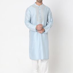 Ethnicity Floral Yoke Design Mandarin Collar Thread Work Straight Kurta-picture-57