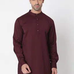 Ethnicity Band Collar Long Sleeves Straight Kurta-picture-40