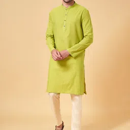 indus route by Pantaloons Mandarin Collar Straight Kurta-picture-14