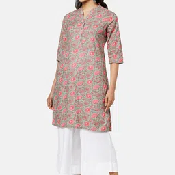 RANGMANCH BY PANTALOONS Floral Printed Cotton Kurta-image-96