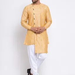 KLOTTHE Men Gold-Toned Ethnic Motifs Kurta-picture-45