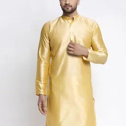 Jompers Men Gold-Toned Thread Work Kurta-image-44