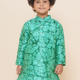 Sethukrishna Boys Mandarin Collar Abstract Printed Kurta-2