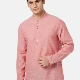 indus route by Pantaloons Men Mandarin Collar Striped Kurta-picture-13