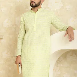SOJANYA Ethnic Motifs Embroiedred Cotton Straight Kurta-picture-28