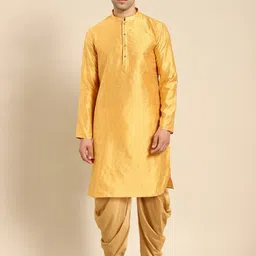 Amodh by Kisah Mandarin Collar Embroidered Straight Cotton Kurta-44