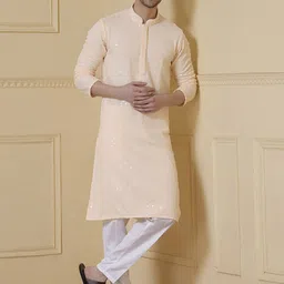 Satwaa Men Embroidered Thread Work Kurta-image-81