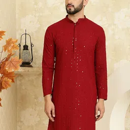 SOJANYA Floral Embroidered Pure Cotton Thread Work Kurta-picture-51