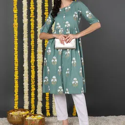 KALINI Floral Printed Cotton Kurta-image-54