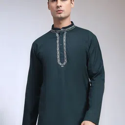 Moda Rapido Men Ethnic Motifs Embroidered Thread Work Kurta-image-94