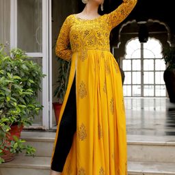 Ayan Round Neck Ethnic Motifs Printed Kurta-22