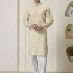 Satwaa Men Ethnic Motifs Printed Thread Work Kurta-picture-16