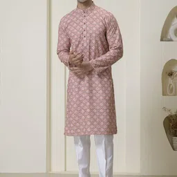 Satwaa Men Ethnic Motifs Printed Thread Work Kurta-picture-18