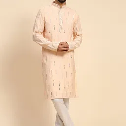 Rawayi Men Ethnic Motifs Striped Thread Work Kurta-image-15