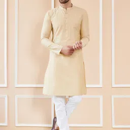 See Designs Mandarin Collar Cotton A-Line Kurta-55