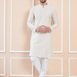 See Designs Long Sleeves Mandarin Collar Cotton Thread Work Kurta-picture-32