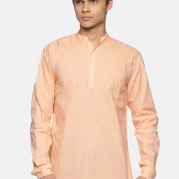 Sethukrishna Men Orange Solid Kurta-image-31