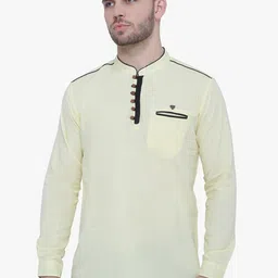Kuons Avenue Mandarin Collar Long Sleeves Linen Kurta-image-7