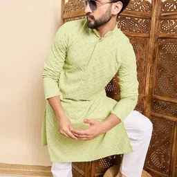 Ethnic Bay Men Embroidered Flared Sleeves Thread Work Kurta-picture-17
