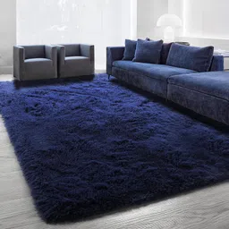 kaynat carpet Dark Blue Polyester Carpet-picture-3