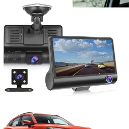 1080P 4 inches LCD car Dash Cam for car security Reverse Assist Camera System Black LCD-image-5