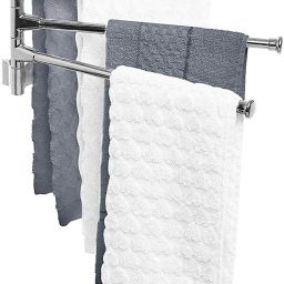 New Stainless Steel 4-Arm Bathroom Swing Hanger Towel Rack/Holder for Bathroom/Towel Stand/Bathroom Accessories 11 inch 4 Bar Towel Rod-image-50