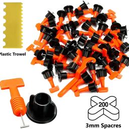 100 PCS Tile Leveling System Jack With Tiles Spacers 3mm Lever Tool-image-10