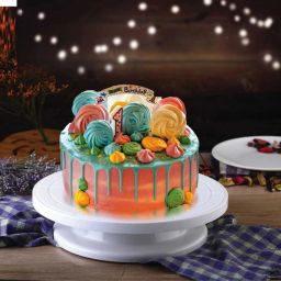 maxme New Decorating Revolving Icing Turntable Stand Rotating Platform Plastic Plastic Cake Server image 3