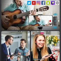grenaro Mike For Vlogging, Mic For Youtube Video Recording With Charging Case Wireless Microphone image 5